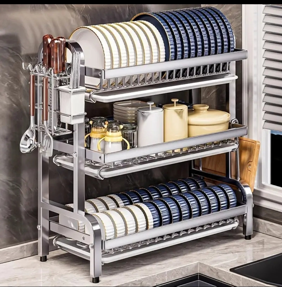 Escurridor de 3 niveles, de alta durabilidad.